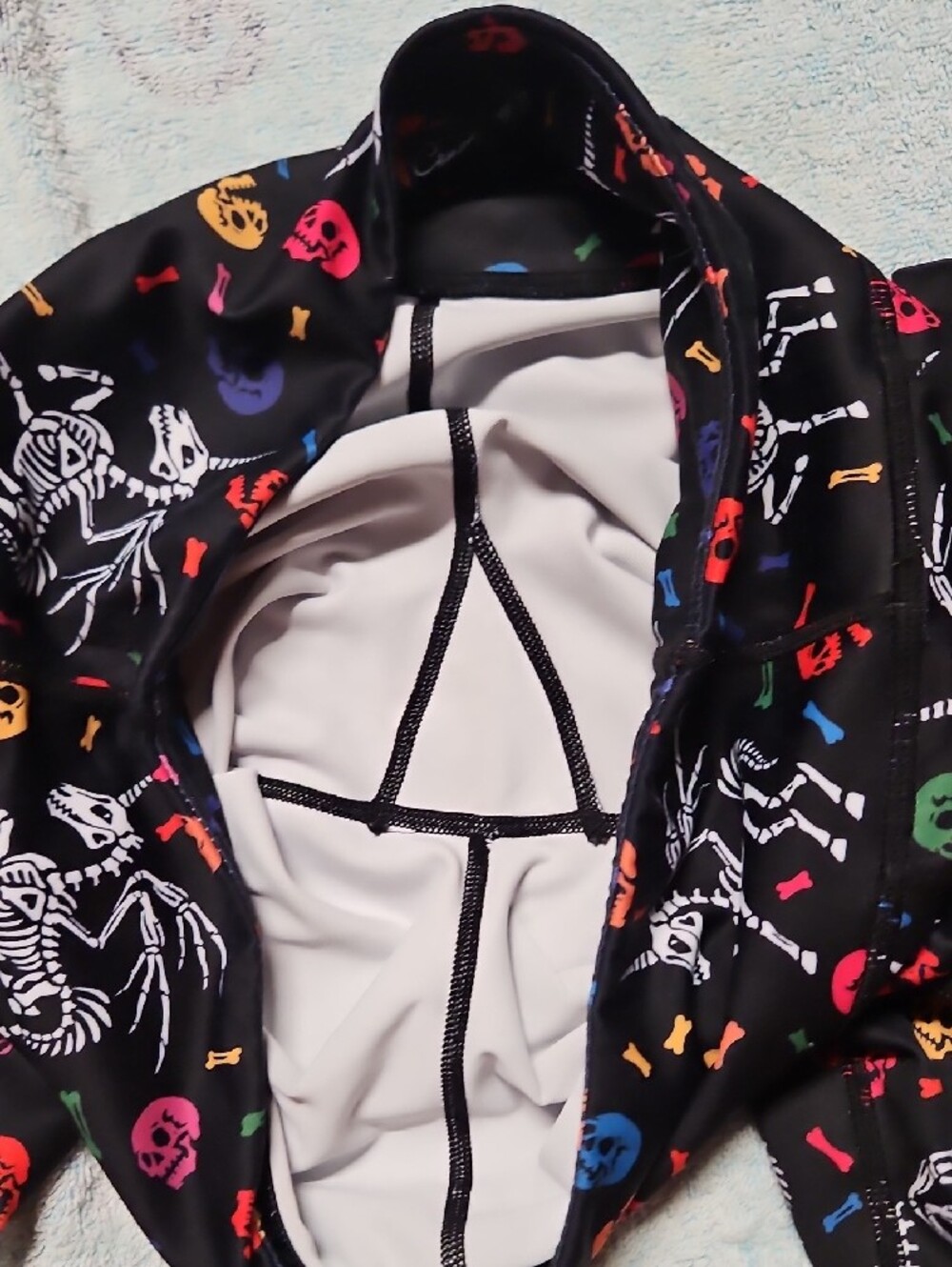 Constantly Varied Gear Black Leggings with Rainbow Skull & Skeleton Print - Picture 4 of 5